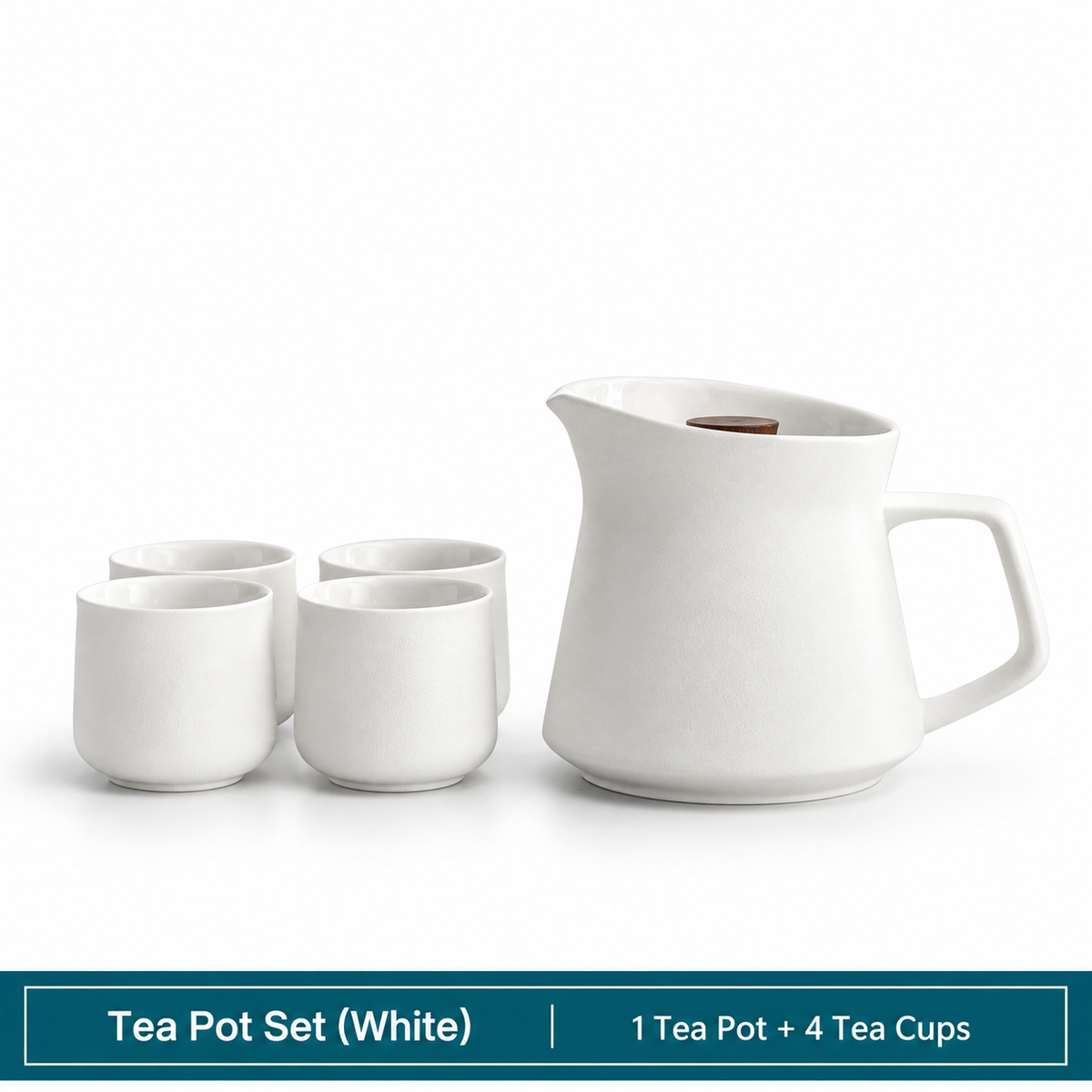 Wangshan Rotating Ceramic Tea Pot with Infuser – 400ml
