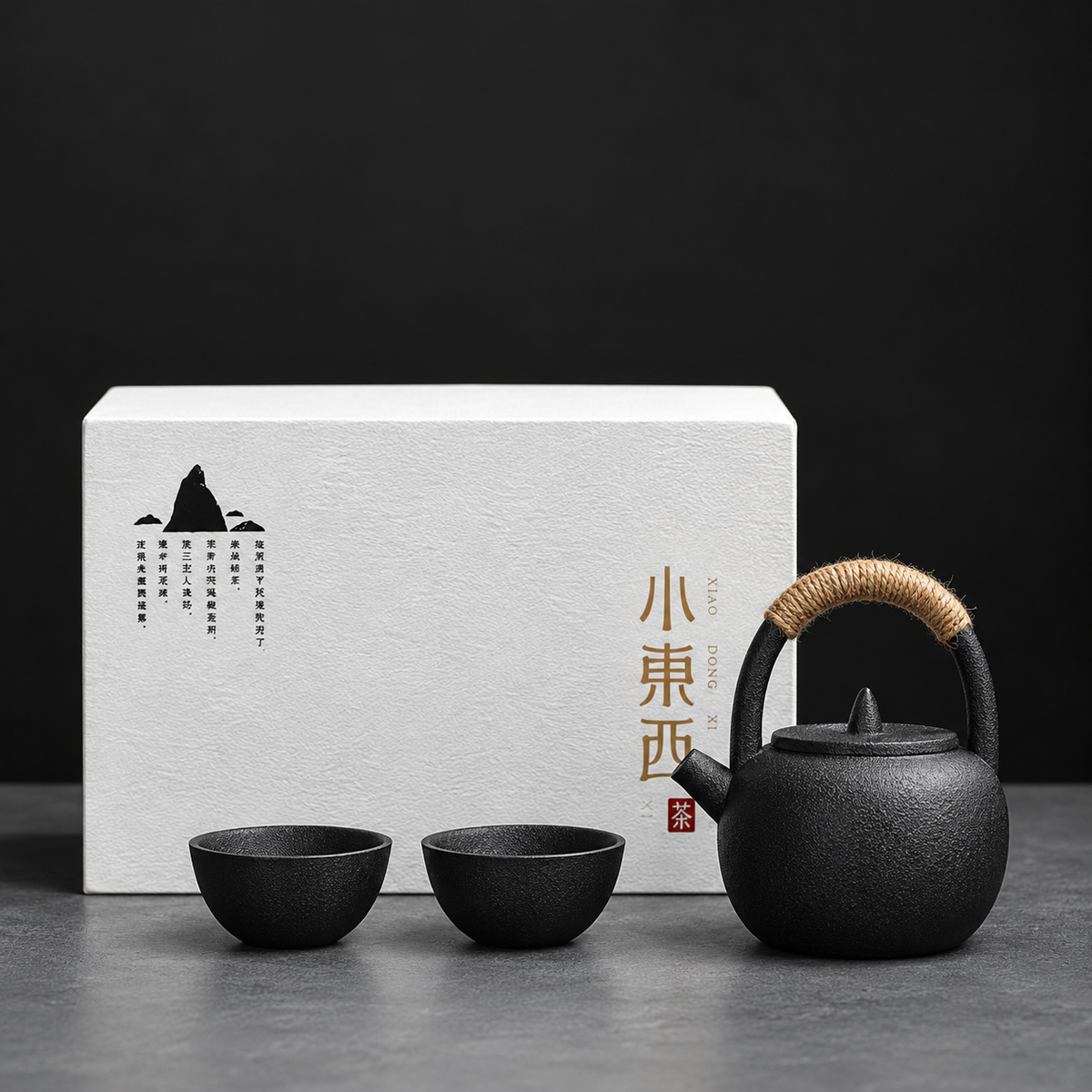 Japanese-Style Ceramic Tea Set with Teapot & Cups