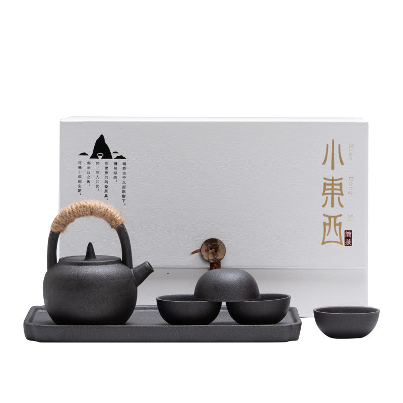 Japanese-Style Ceramic Tea Set with Teapot & Cups