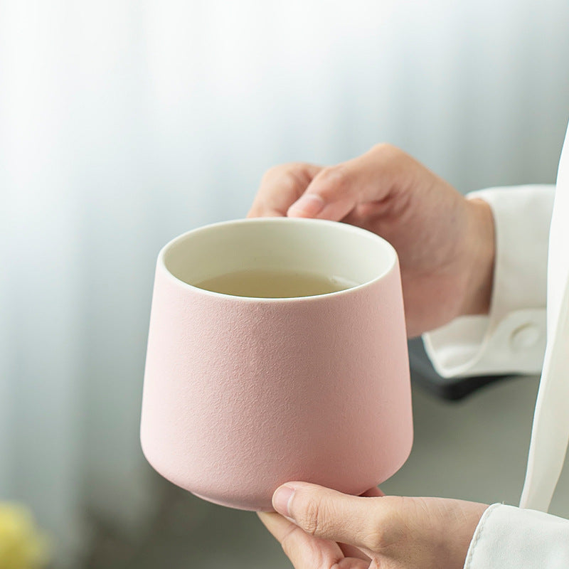 Ceramic Mug with Wooden Lid, Coaster & Gift Box