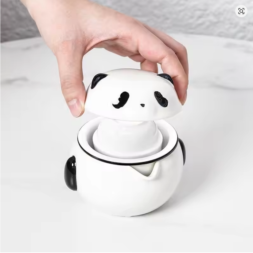 Portable Panda Chinese Tea Set – One Pot Three Cups