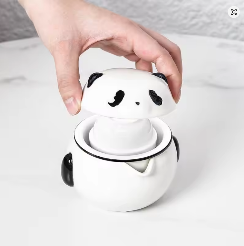Portable Panda Chinese Tea Set – One Pot Three Cups