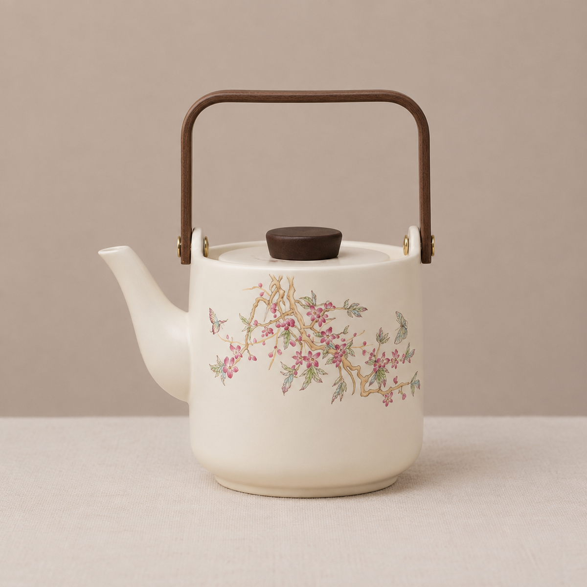 Orange Cat Ceramic Teapot Set with Cups