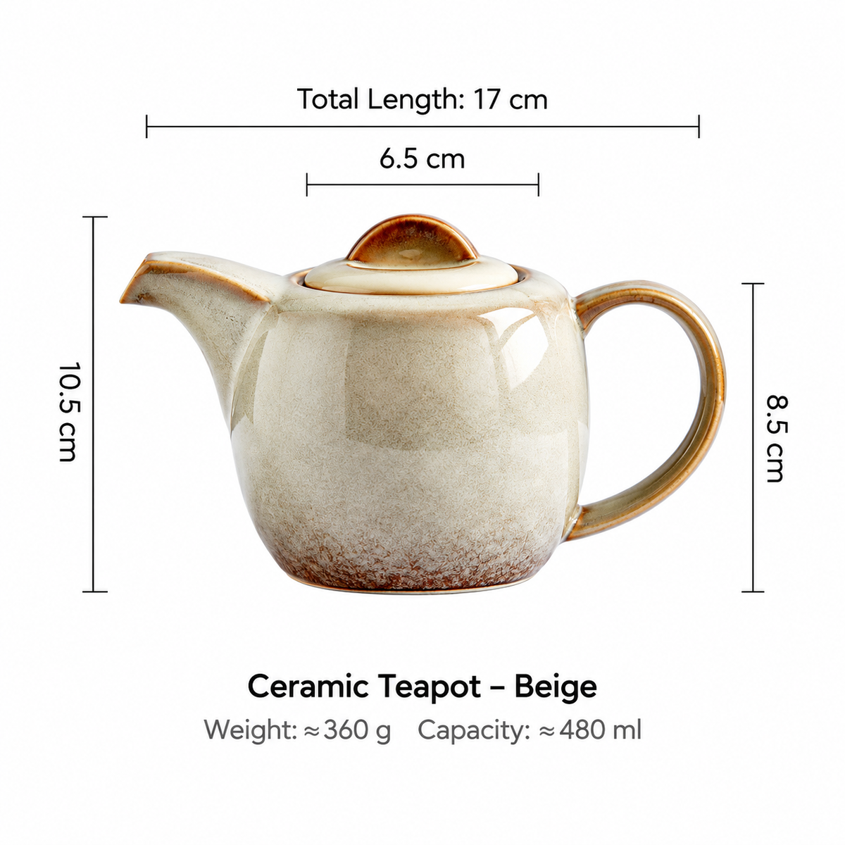 Reaction Glaze Ceramic Kung Fu Teapot