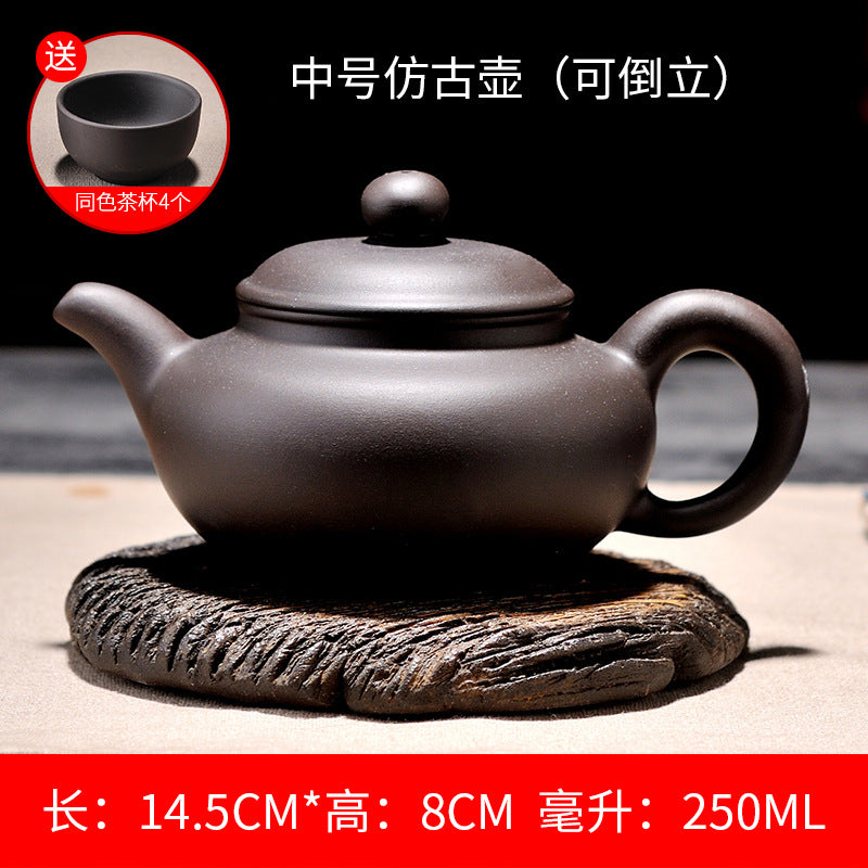 Upside down Yixing purple sand teapot for making tea handmade small Xishi household large-capacity teapot Kungfu tea set