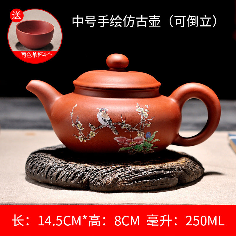 Upside down Yixing purple sand teapot for making tea handmade small Xishi household large-capacity teapot Kungfu tea set