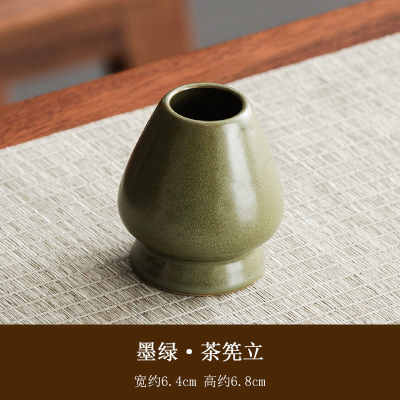 Large Japanese style matcha bowl hit matcha tool matcha brush dot tea bowl cute striped tea whisk utensils set