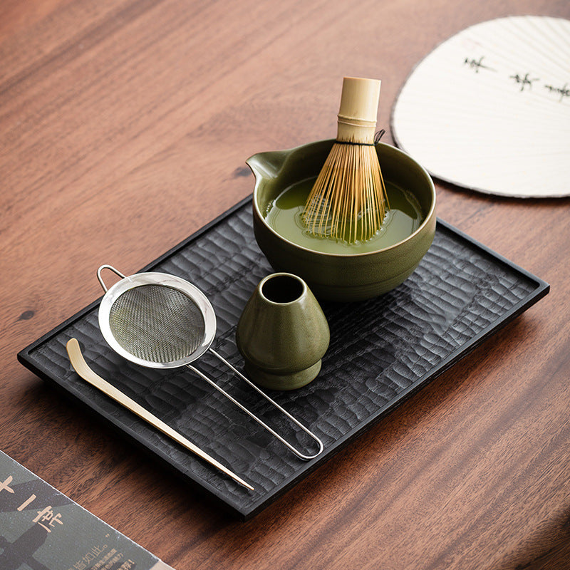 Large Japanese style matcha bowl hit matcha tool matcha brush dot tea bowl cute striped tea whisk utensils set