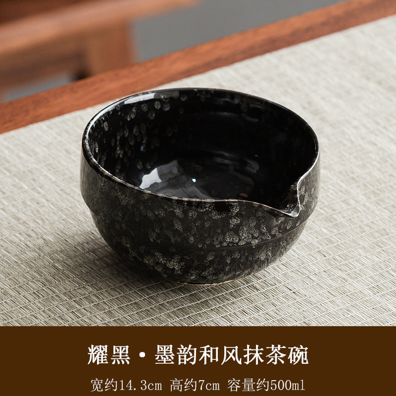 Large Japanese style matcha bowl hit matcha tool matcha brush dot tea bowl cute striped tea whisk utensils set