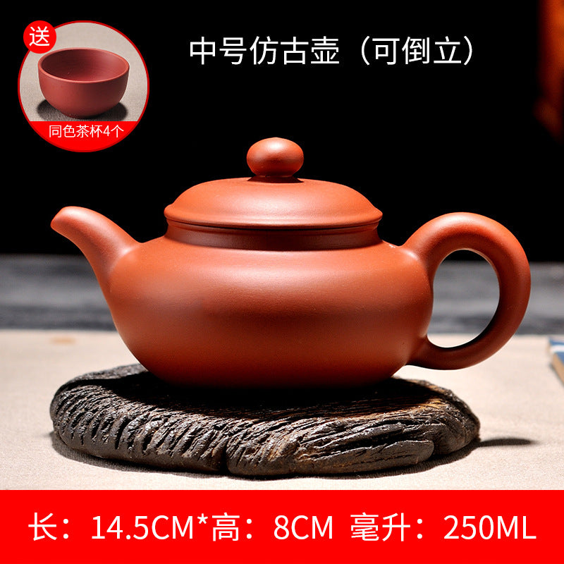 Upside down Yixing purple sand teapot for making tea handmade small Xishi household large-capacity teapot Kungfu tea set